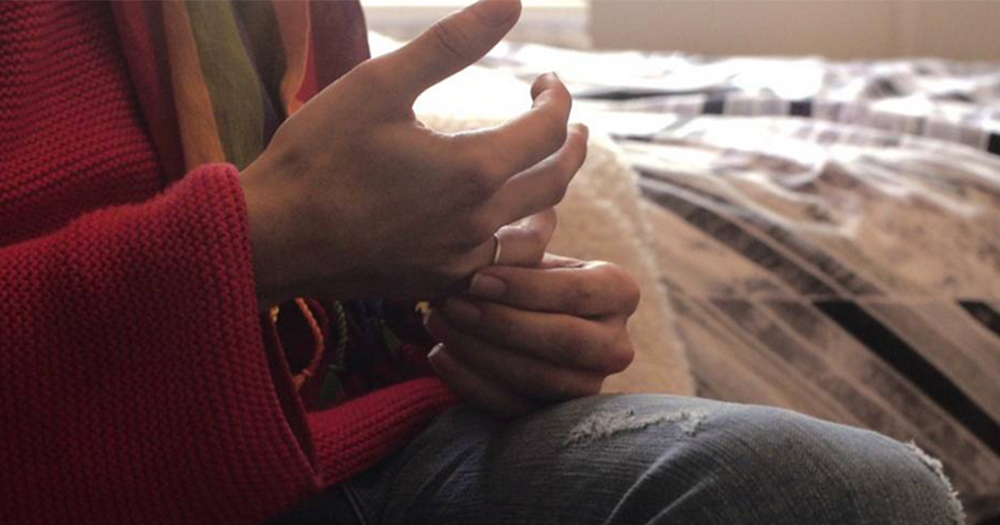 hands of Sami, an intersex asylum seeker who is now a resident in the LGBTI safe house