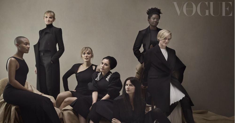 Paris Lees and other women on the cover of British Vogue