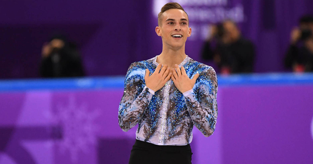 Adam Rippon after his Olympic event