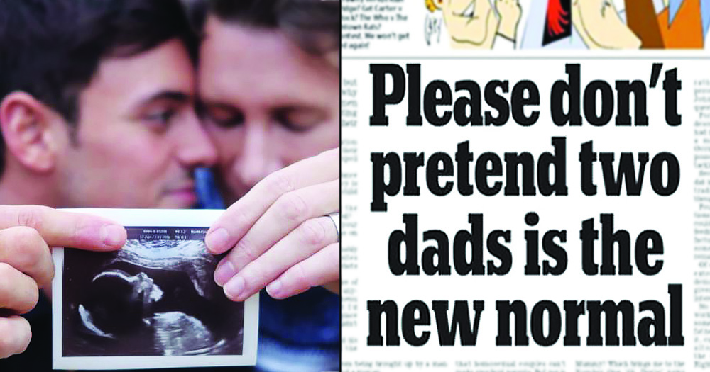 A split screen of Tom Daley and husband VS the column that caused Center Parcs to pull out their ads from Daily Mail a