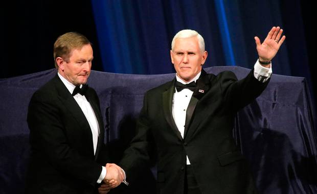 Pence and former Taoiseach Enda Kenny