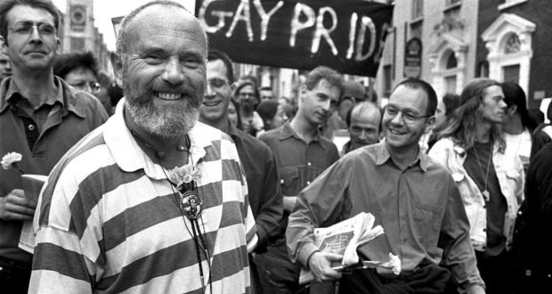 David Norris at the Gay Pride Parade in 1990