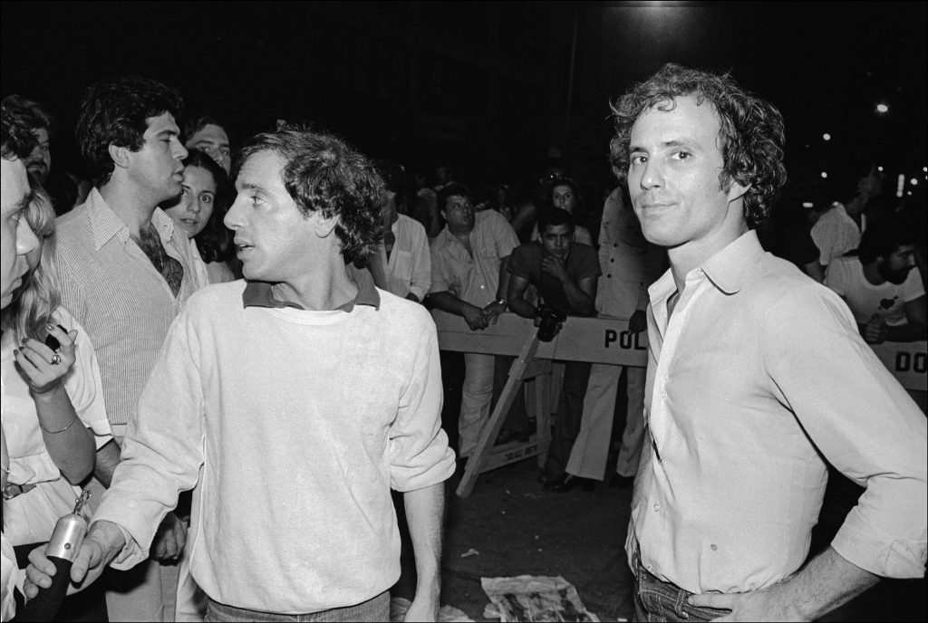 Ian Schrager and Steve Rubell outside Studio 54. Photographer: Allan Tannebaum