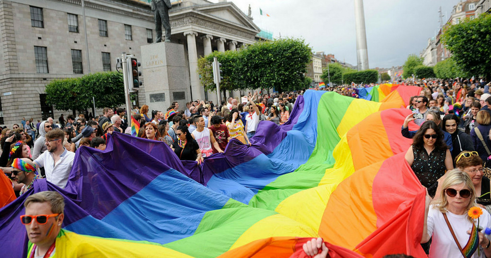 Celebrating Dublin Pride on O'Connell Street