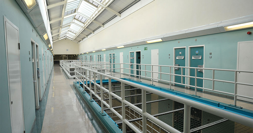 The upper floor of Mountjoy prison service
