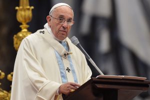 Pope Francis said that families are "of man and woman" on Saturday.