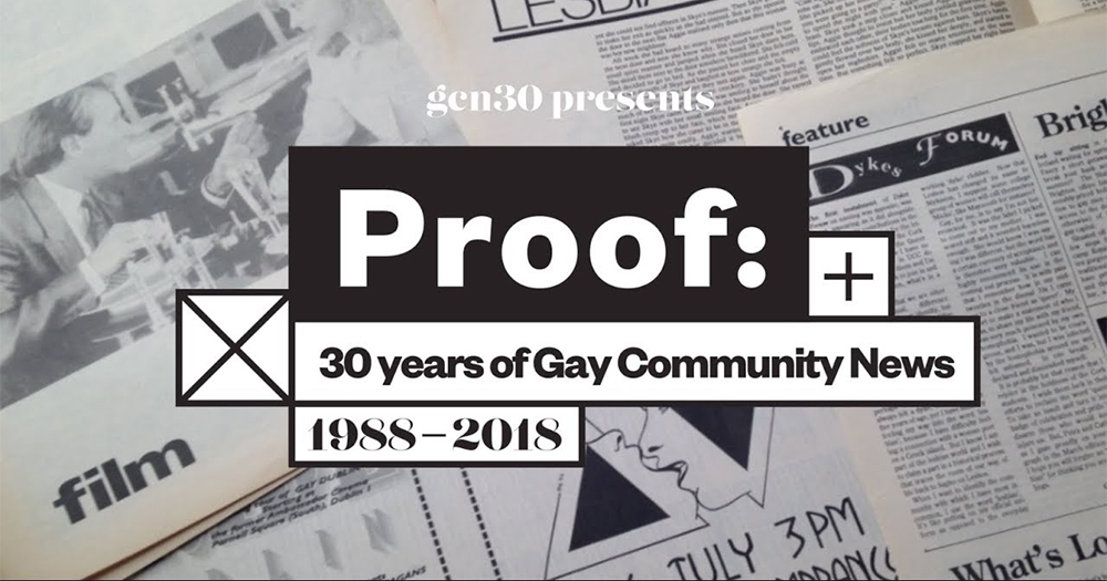 Logo for Proof 30 years of GCN exhibition