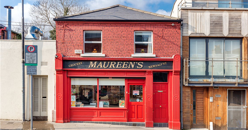 The exterior of a small grocers in Stoneybatter