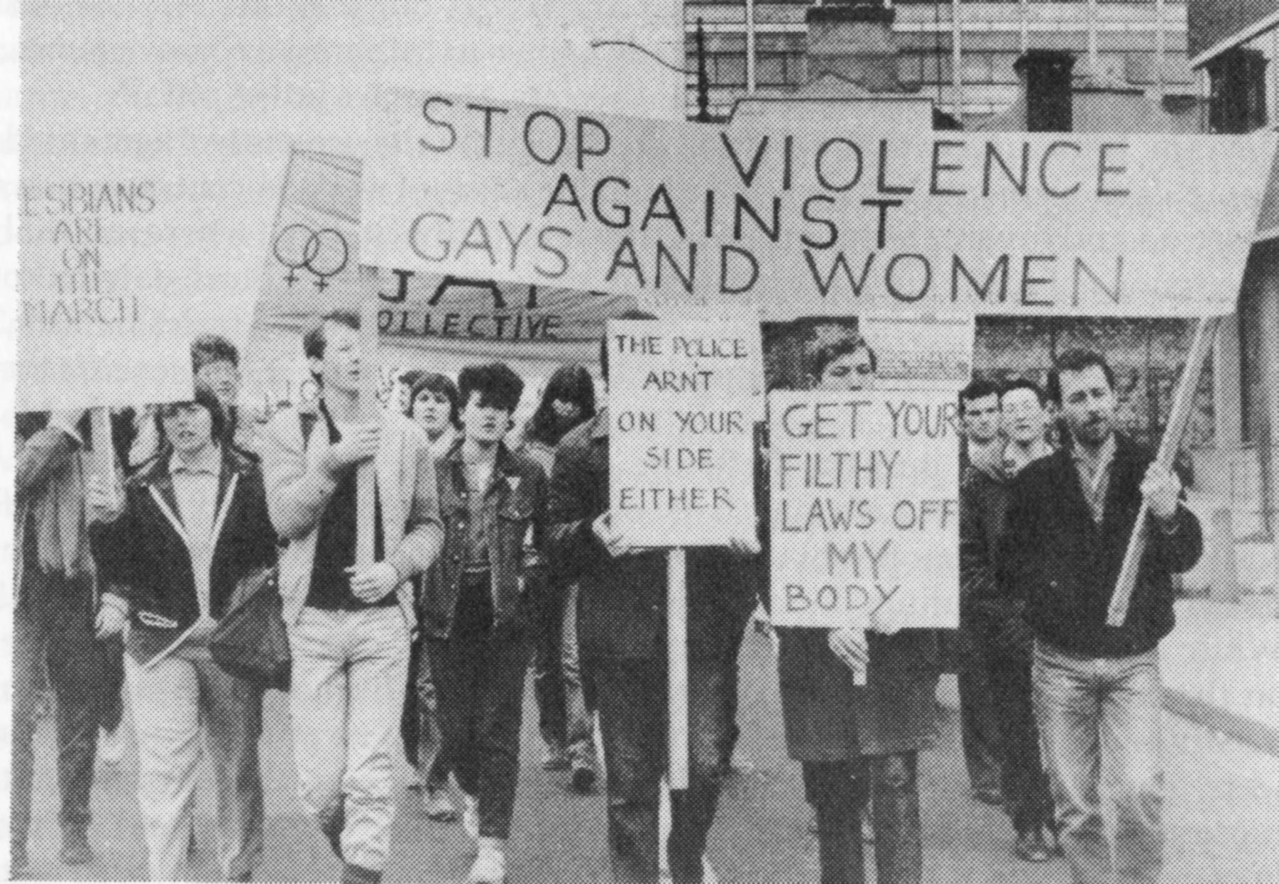 The first Pride parade in 1983, which made its way from Liberty Hall to Fairview Park.