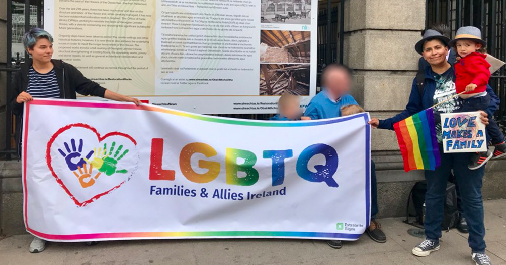 LGBT families protest outside the Dail