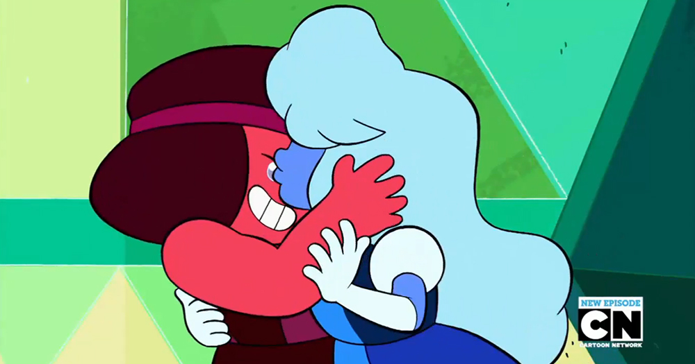 Steven Universe characters Ruby and Saphire