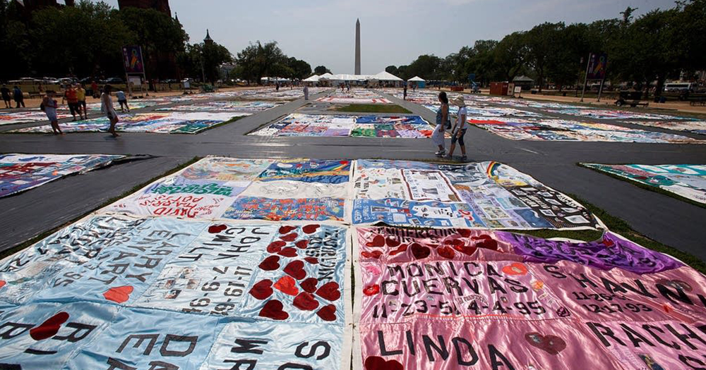 AIDS quilt to remember the epidemic