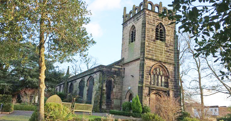 The exterior of the St James local church in Didsbury