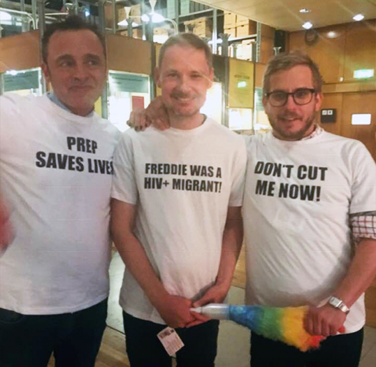 Act up london protesting ommision of Freddie Mercury AIDS Status in new film