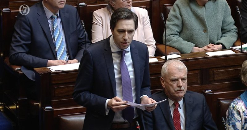 Simon Harris introducing the bill to legalise abortion services.