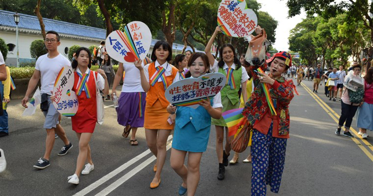 A pride march in Taiwan.