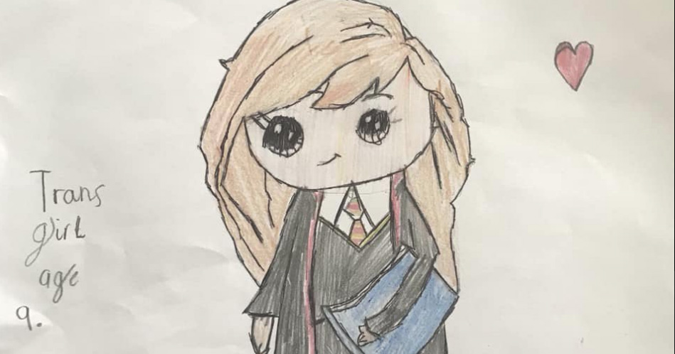One of the drawings of Emma Watson as Hermione.