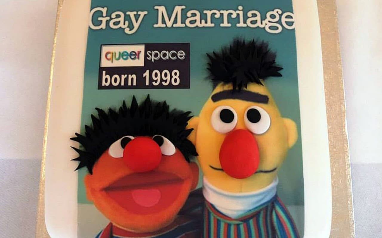 The gay cake that Ashers bakery refused to make featuring Bert and Ernie
