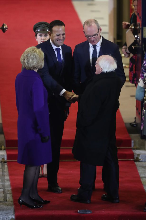 Michael D with taoiseach Leo Varadkar at Dublin castle