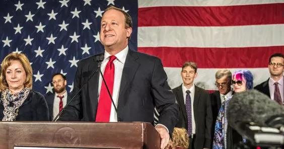 Image of Jared Polis, victorious at the midterms.