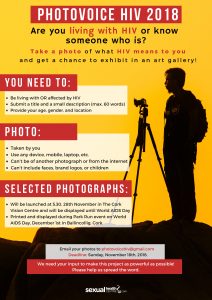 A PhotoVoice HIV pamphlet describing the competition rules.