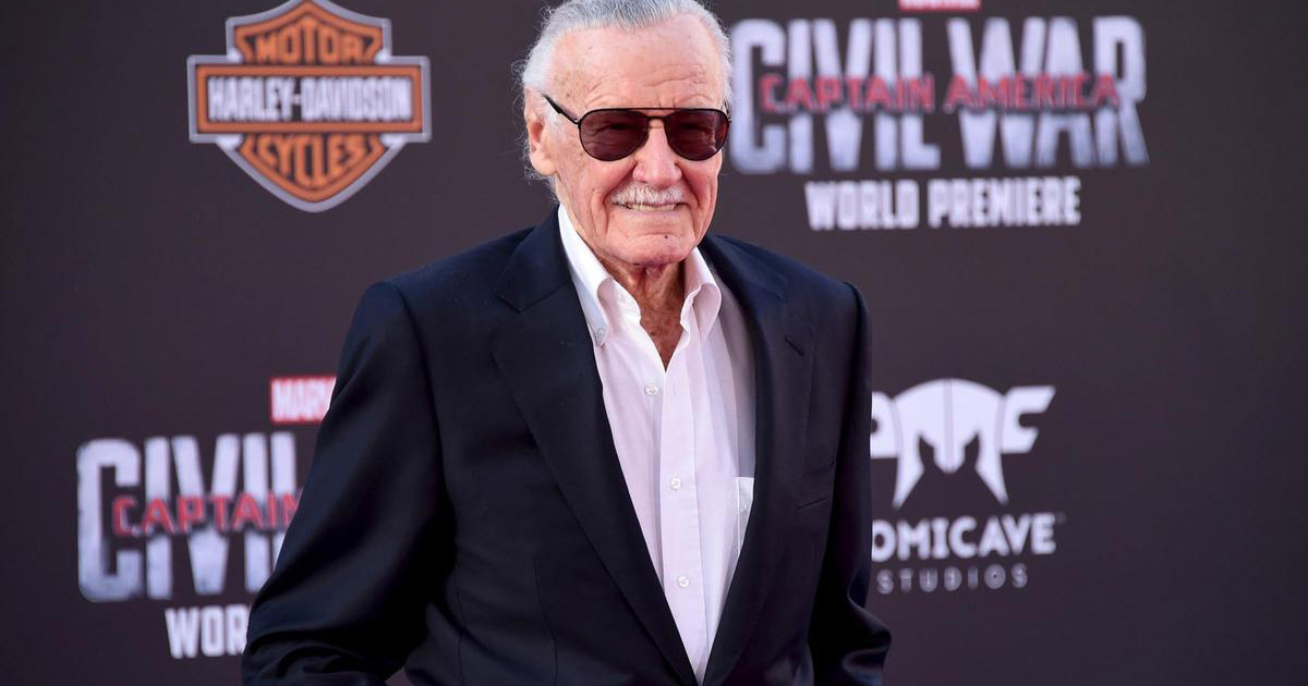Stan Lee on red carpet at the premiere of Captain America: Civil War