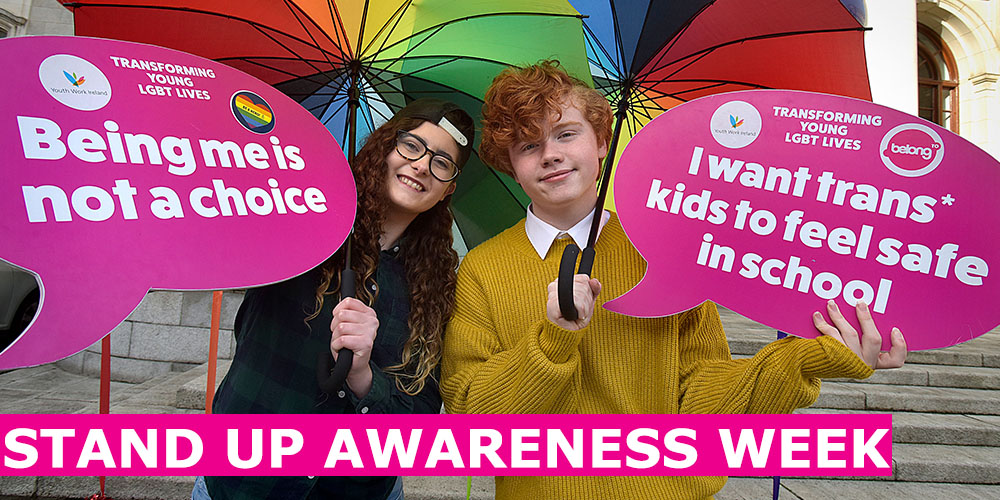 StandUp Awareness week posters which tackle anti-LGBT bullying in schools