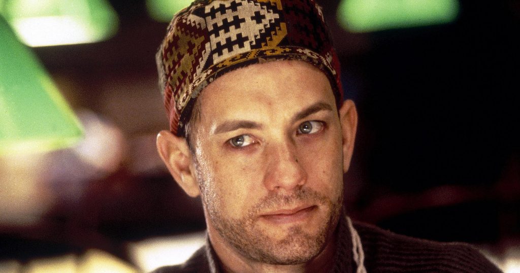 Tom Hanks in Philadelphia looking to the left