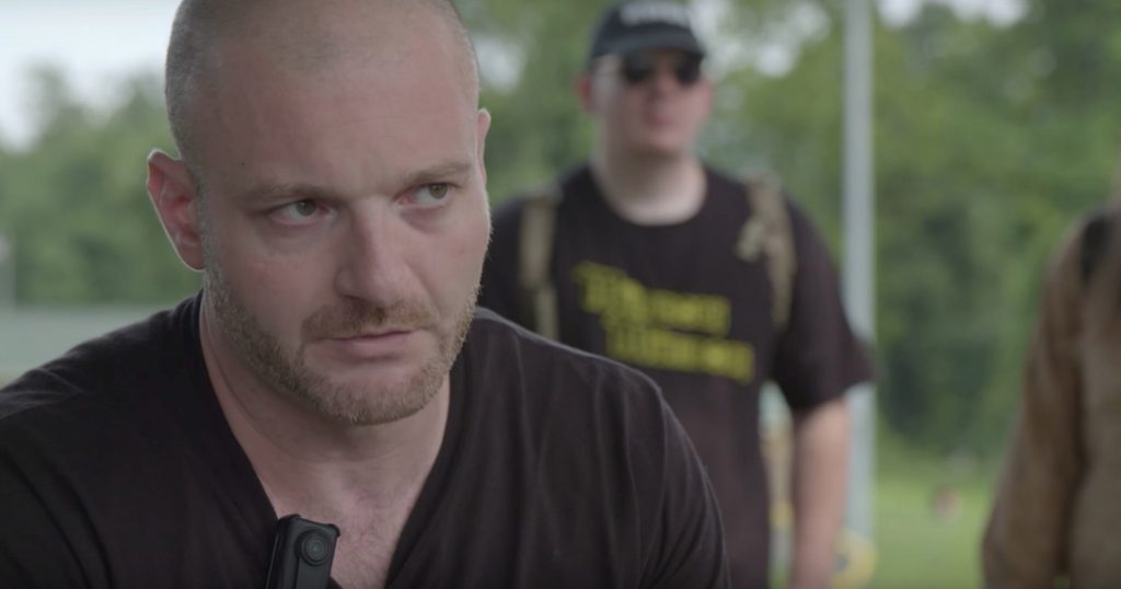 Close up of White supremacist Christopher Cantwell who published the Angry Goy game