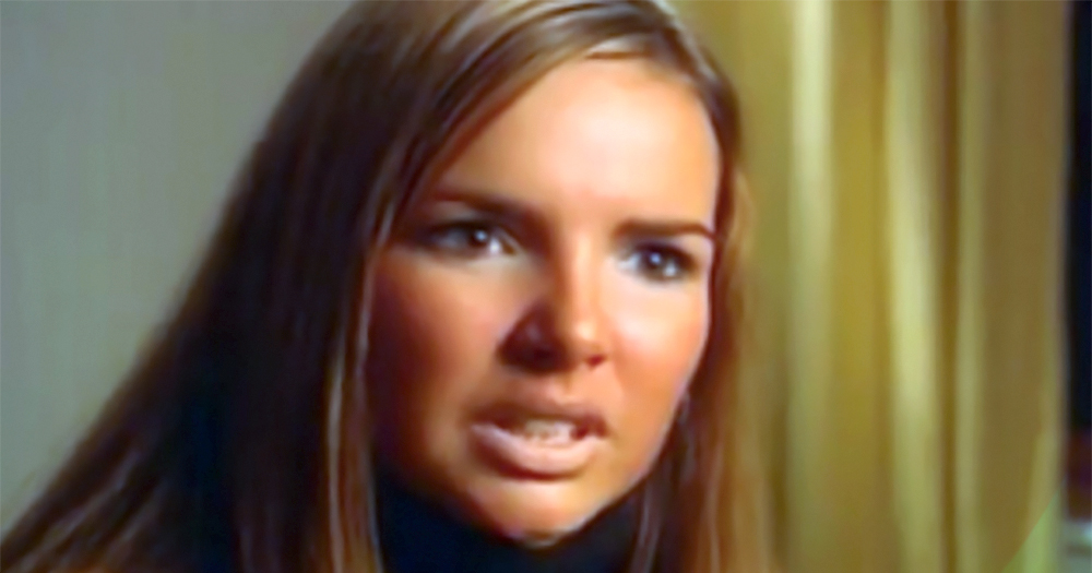 Image of Nadine Coyle realising that she revealed she has lied about her age.