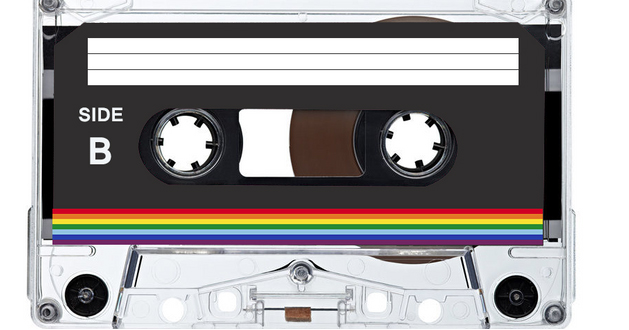 A picture of a cassette tape with 'Side B' written on the side. 