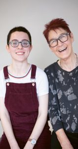 Ailbhe Smyth and Emily Connell posing together for a portrait