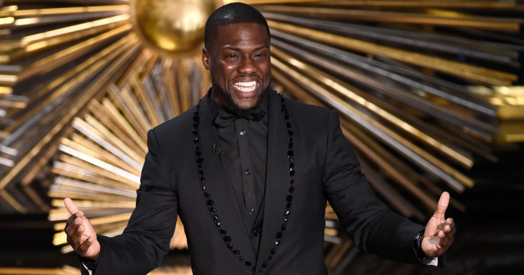 Kevin Hart's appearance at last years Oscar ceremony dressed in a tuxedo