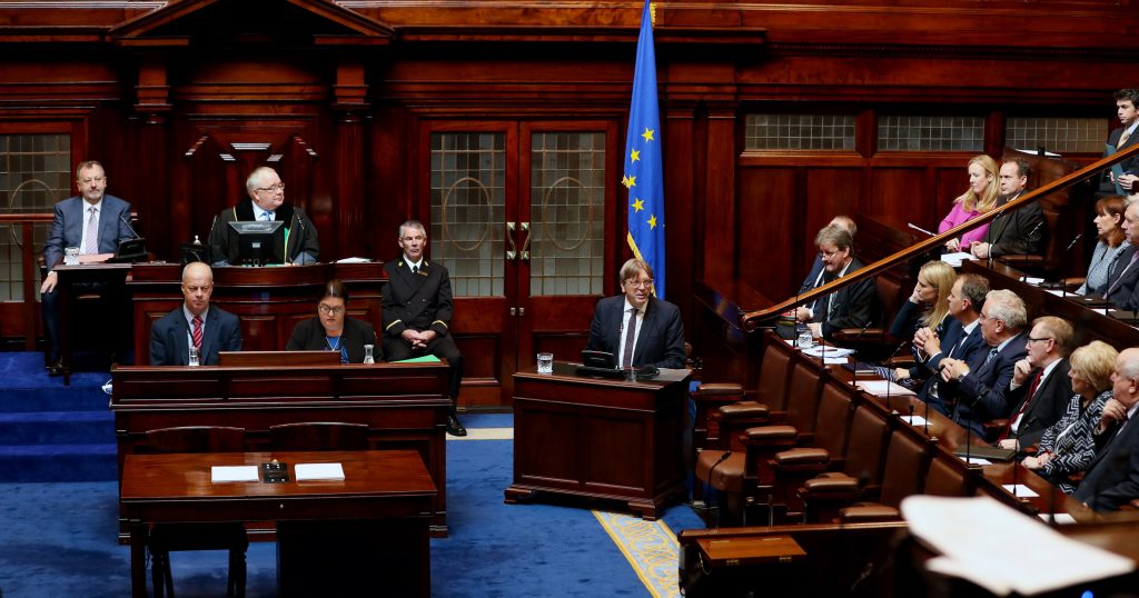 Dáil Éireann in Leinster House mid debate