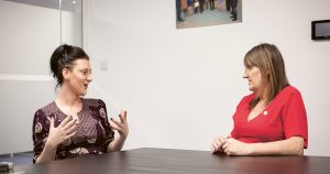 Sara R Phillips and Alexis Riva chat