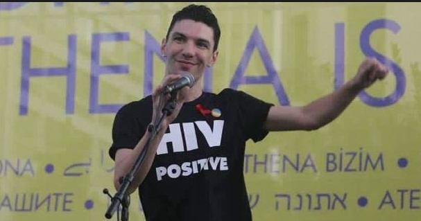 Zak Kostopoulos at a rally.