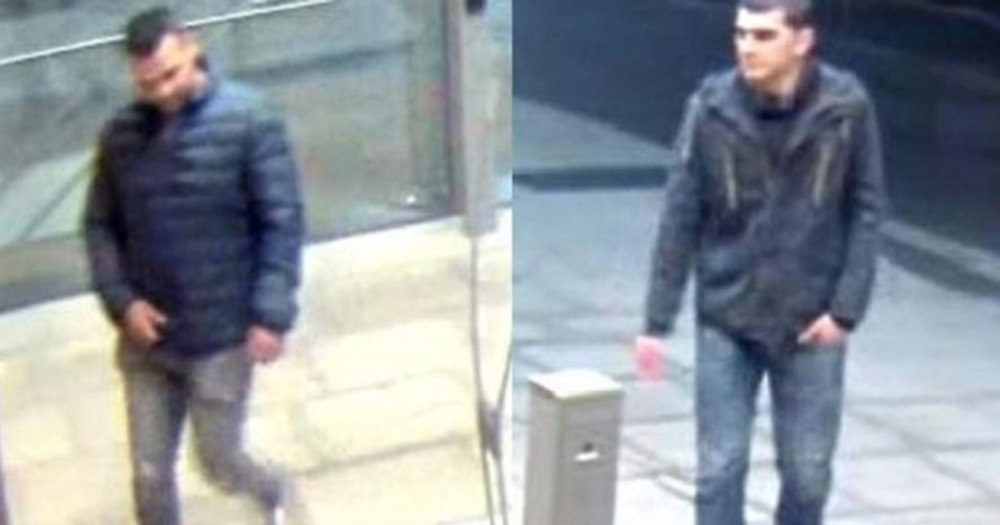 A still from the CCTV footage showing two men in connection to the incident.