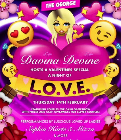 The poster for the George's Valentines Day Event