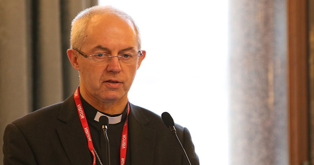 Archbishop Justin Welby speaking at a conference