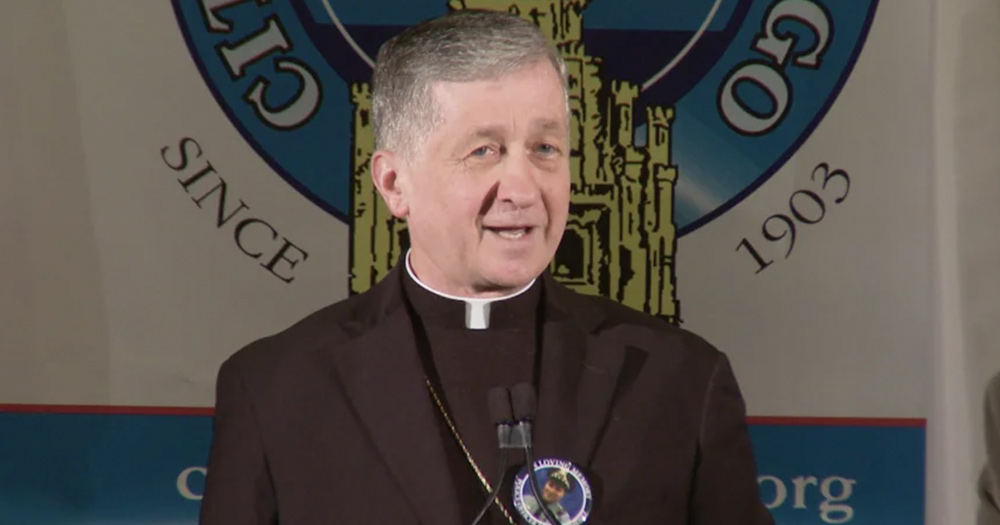 cardinal cupich speaking at a conference