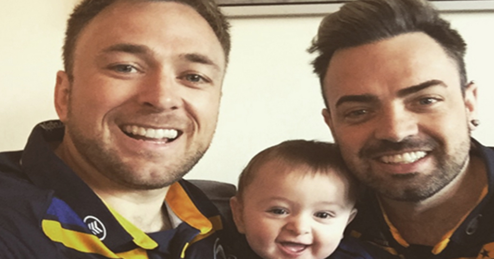 Jay, Aaron and their son.