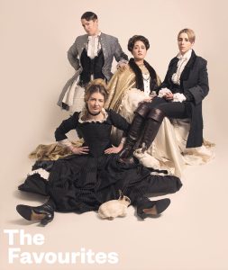 Pillow Queens in the style of 'The Favourite' movie poster