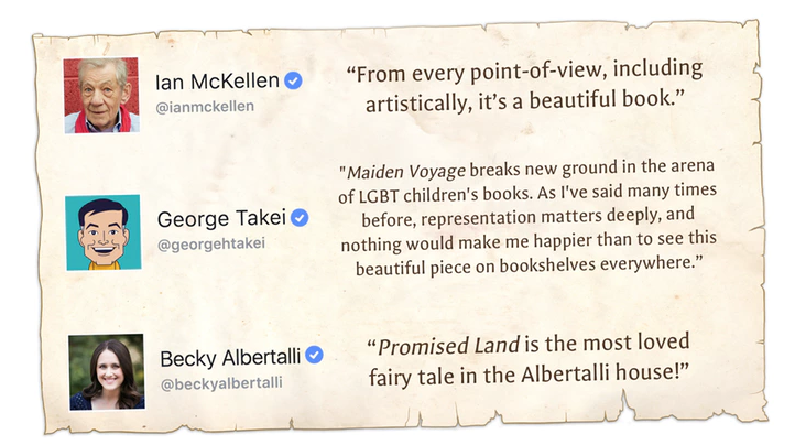 Public figures supporting the 'Promise Land' storybook series