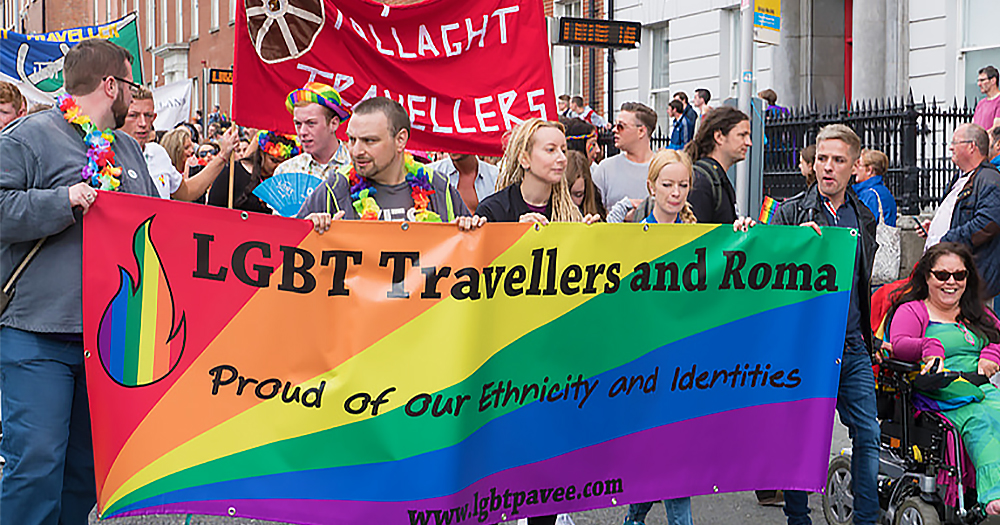 LGBT Travellers and Roma group celebrate Traveller Pride by marching in Dublin Pride