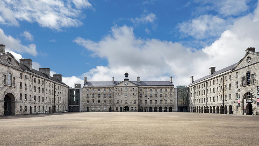 The new location of Dublin Pride Block Party 2019Clarke Square, National Museum of Ireland - Decorative Arts & History, Collins Barracks, Benburb Street, Dublin 7, photographed 13 August 2018