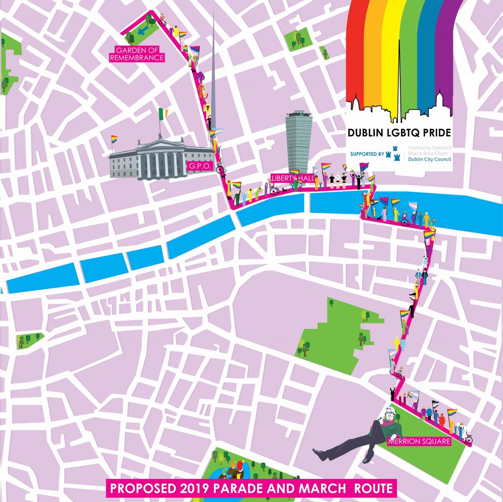 Dublin Pride Parade Route