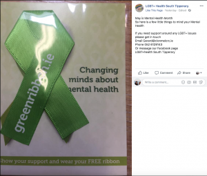 Facebook post from Clonmel LGBT+ Project