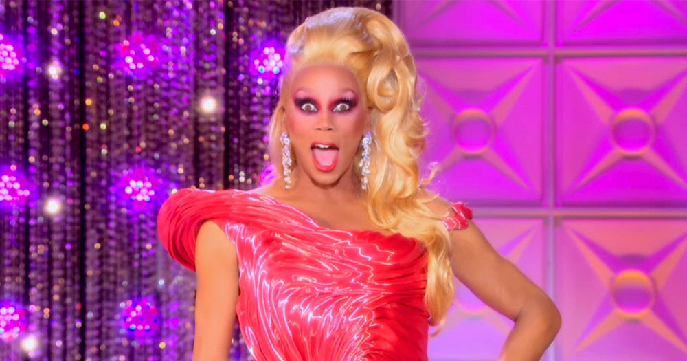 Drag queen RuPaul reacts to a shocking moment