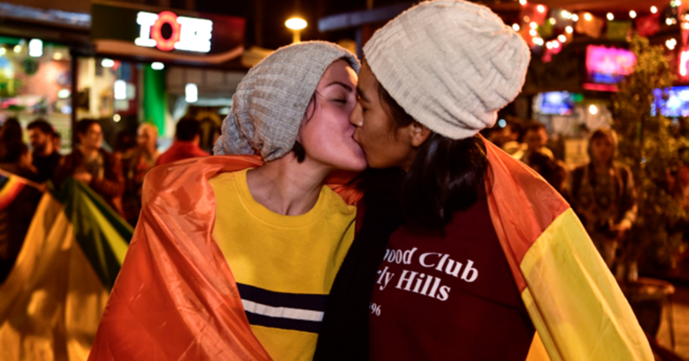 Couple in Ecuador celebrate