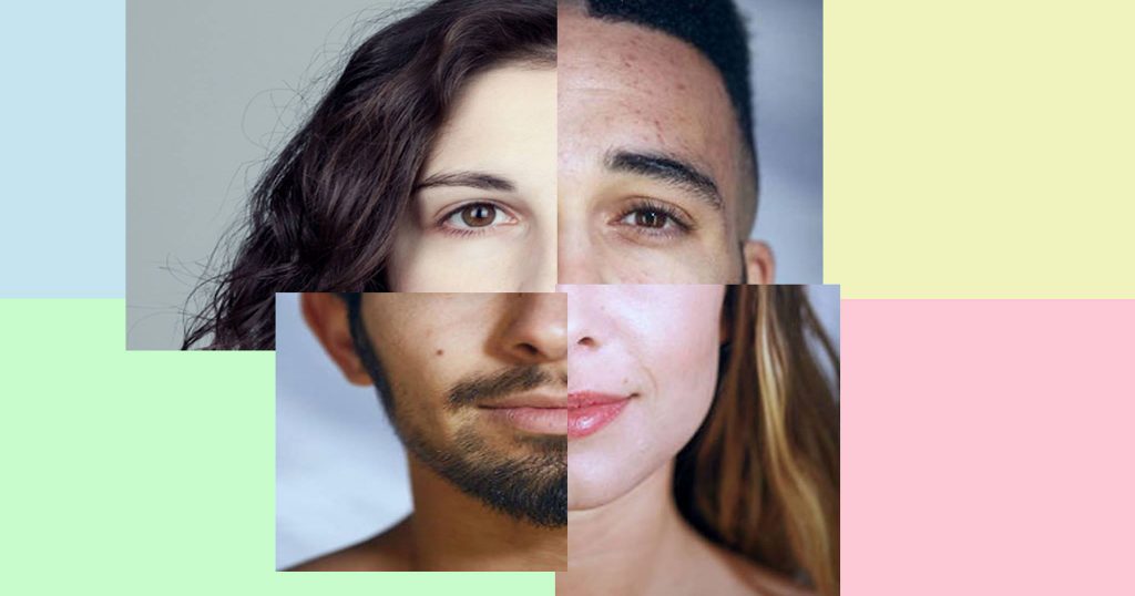 Four portraits pieced together.